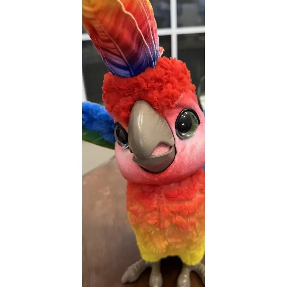 FurReal Friends Rock-A-Too Show Bird Interactive Talking Parrot Hasbro TESTED